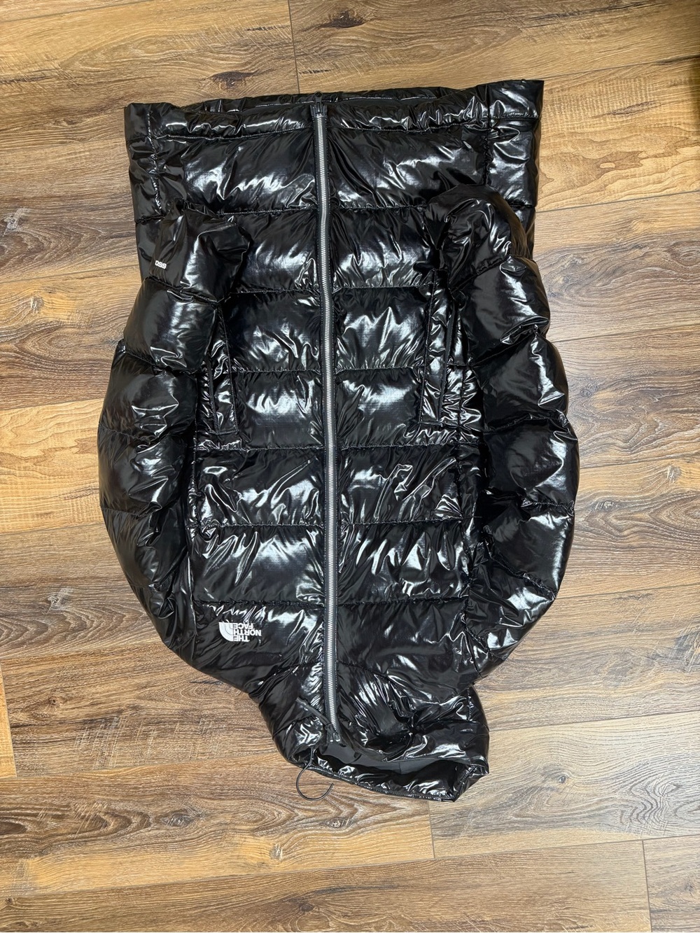 The North Face Glossy Black Quilted Puffer Coat